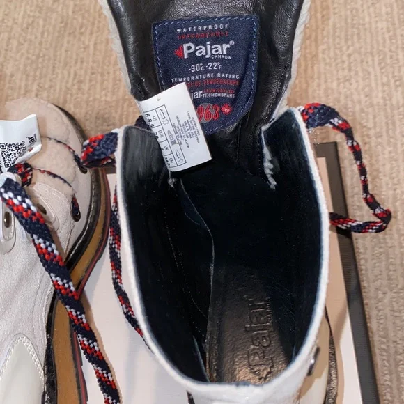 PAJAR Women’s Tristine Genuine Shearling Ankle Waterproof Boots Size 8-8.5 - Picture 6 of 10